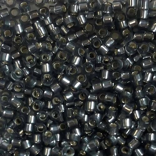 #11 Delica Seed Beads, Silver Lined Grey, DB048-TB, Approx 1440 Beads, 1 two inch tube, 7.2 grams
