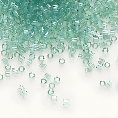 #11 Delica Seed Beads, Transparent Seafoam Luster Green, DB112-TB, Approx 1440 Beads, 1 two inch tube, 7.2 grams