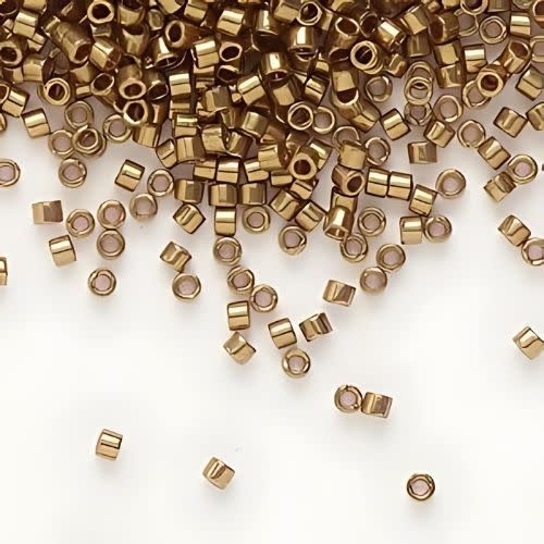 #11 Delica Seed Beads, Transparent Luster Metallic Rose Gold, DB115-TB, Approx 1440 Beads, 1 two inch tube, 7.2 grams