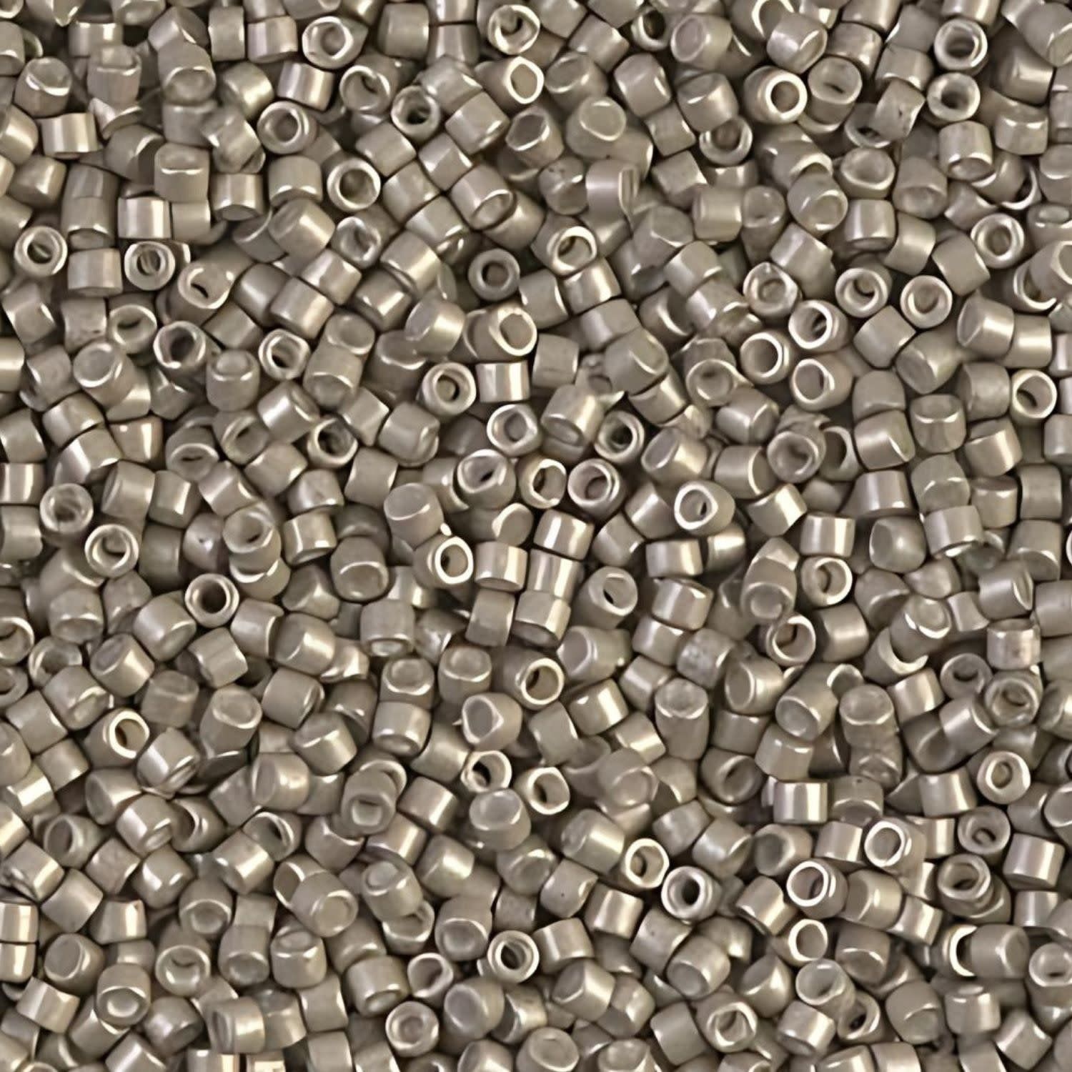 #11 Delica Seed Beads, Semi Matte Galvanized Pewter, DB1159-TB, Approx 1440 Beads, 1 two inch tube, 7.2 grams