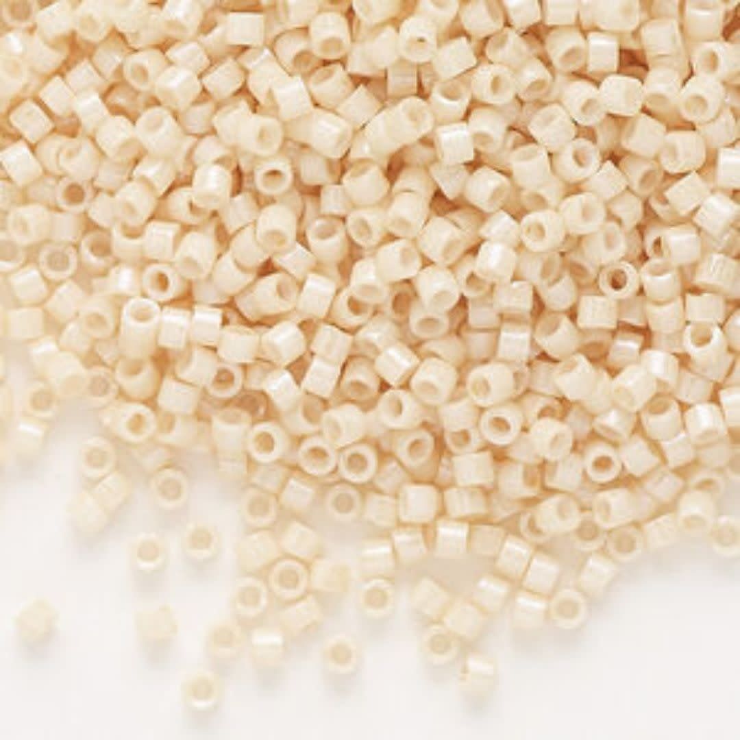 #11 Delica Seed Beads, Opaque Luster Ceylon Antique Beige, DB204-TB, Approx 1440 Beads, 1 two inch tube, 7.2 grams