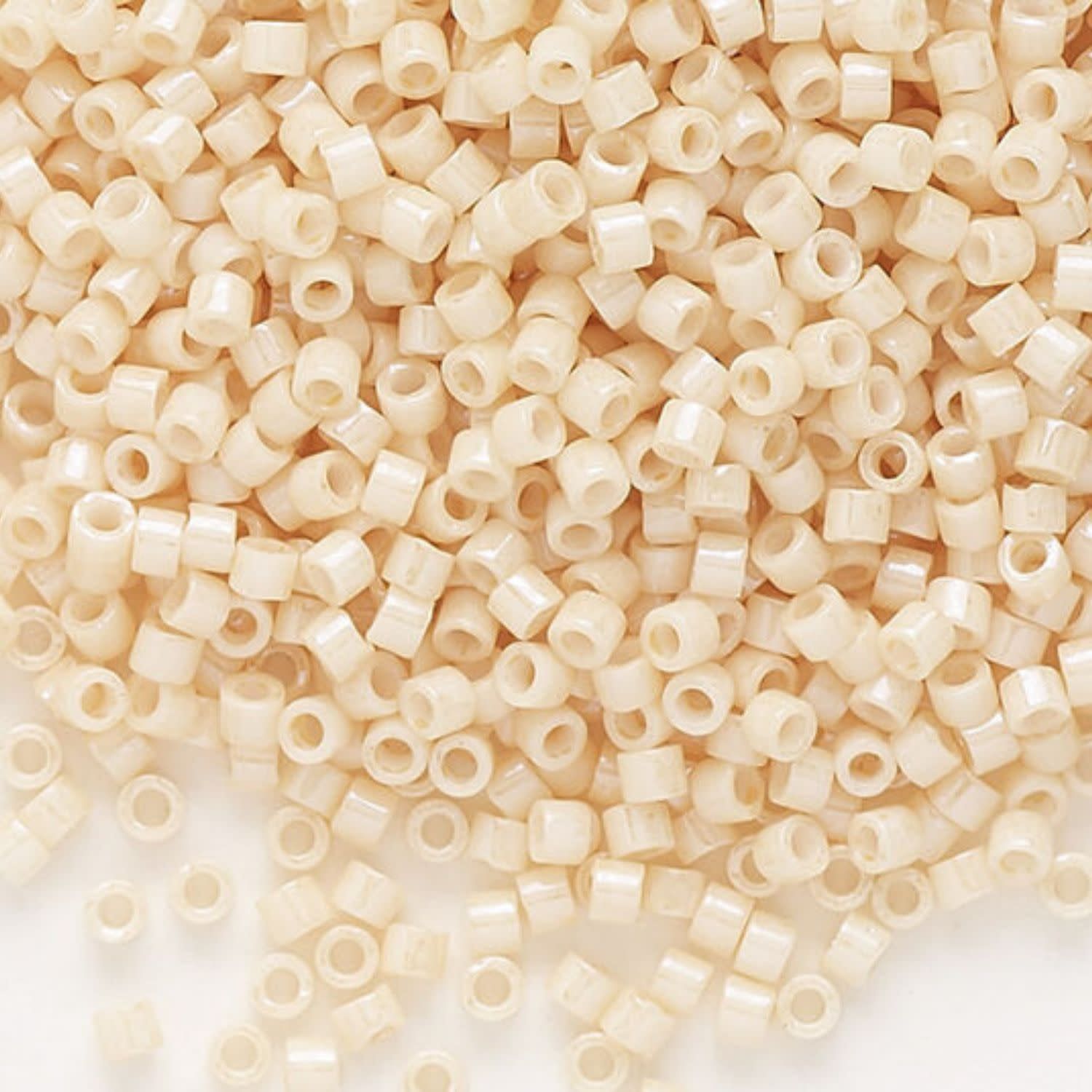 #11 Delica Seed Beads, Opaque Luster Ceylon Antique Beige, DB204-TB, Approx 1440 Beads, 1 two inch tube, 7.2 grams