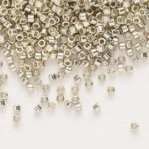 #11 Delica Seed Beads, Duracoat Galvanized Silver, DB1831-TB, Approx 1440 Beads, 1 two inch tube, 7.2 grams