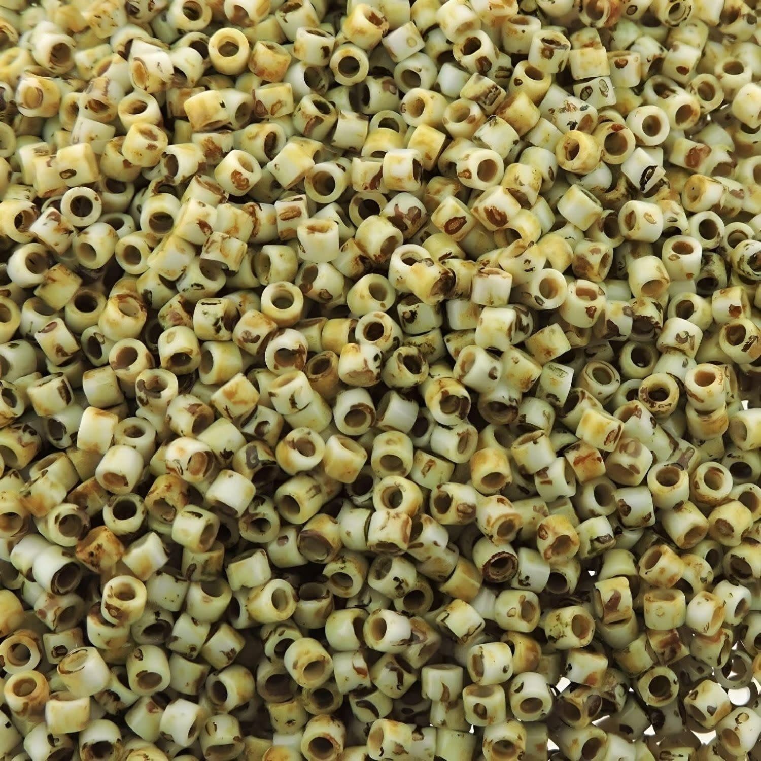 #11 Delica Seed Beads, Picasso Canary Yellow Matte, DB2262-TB, Approx 1440 Beads, 1 two inch tube, 7.2 grams