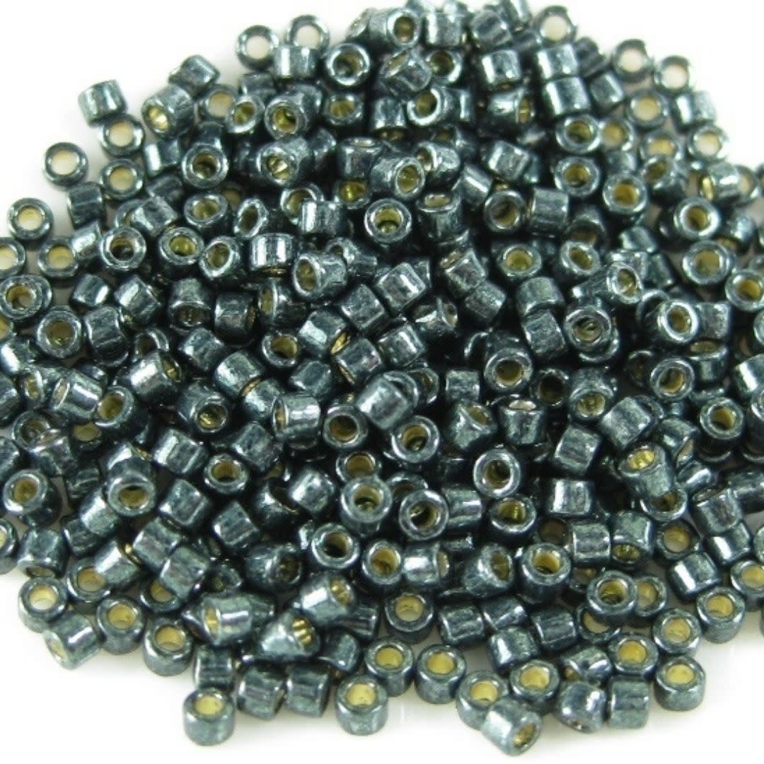 #11 Delica Seed Beads, Duracoat Galvanized Black Moss, DB2507-TB, Approx 1440 Beads, 1 two inch tube, 7.2 grams
