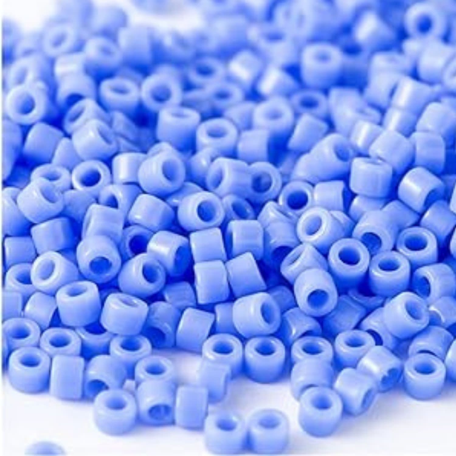 #11 Delica Seed Beads, Opaque Periwinkle Blue, DB730-TB, Approx 1440 Beads, 1 two inch tube, 7.2 grams