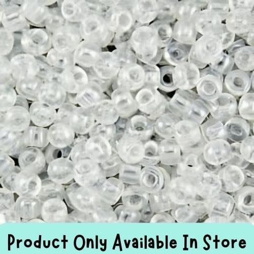 #8 Toho Seed Beads, Transparent Crystal Clear, 3x3mm, 19 Grams/0.67oz, in store only