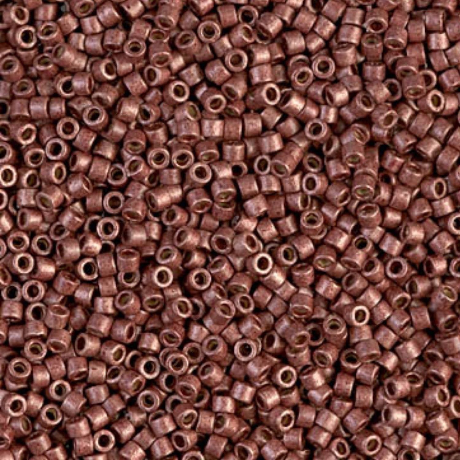 #11 Delica Seed Beads, Duracoat Galvanized Matte Dark Cranberry, DB1842F-TB, Approx 1440 Beads, 1 two inch tube, 7.2 grams