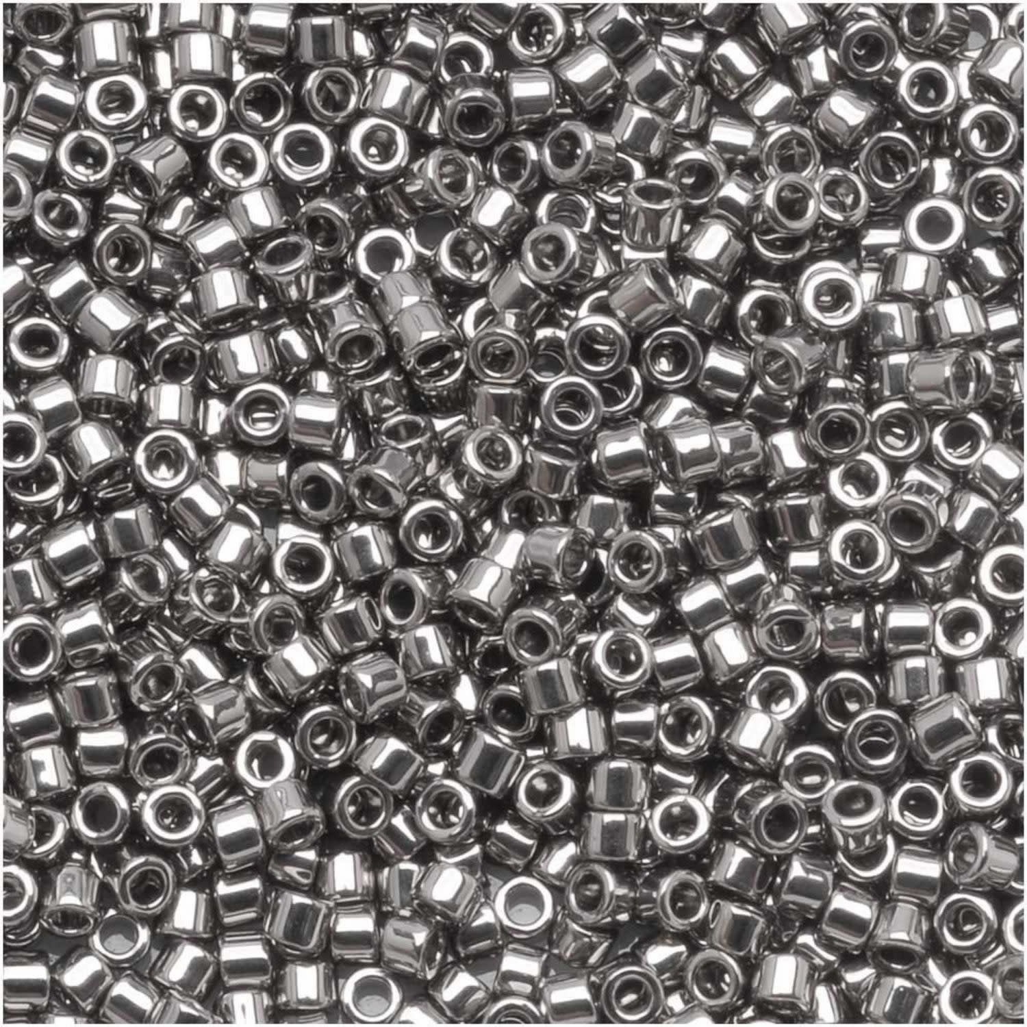 #11 Delica Seed Beads, Steel, DB021-TB, Approx 1440 Beads, 1 two inch tube, 7.2 grams