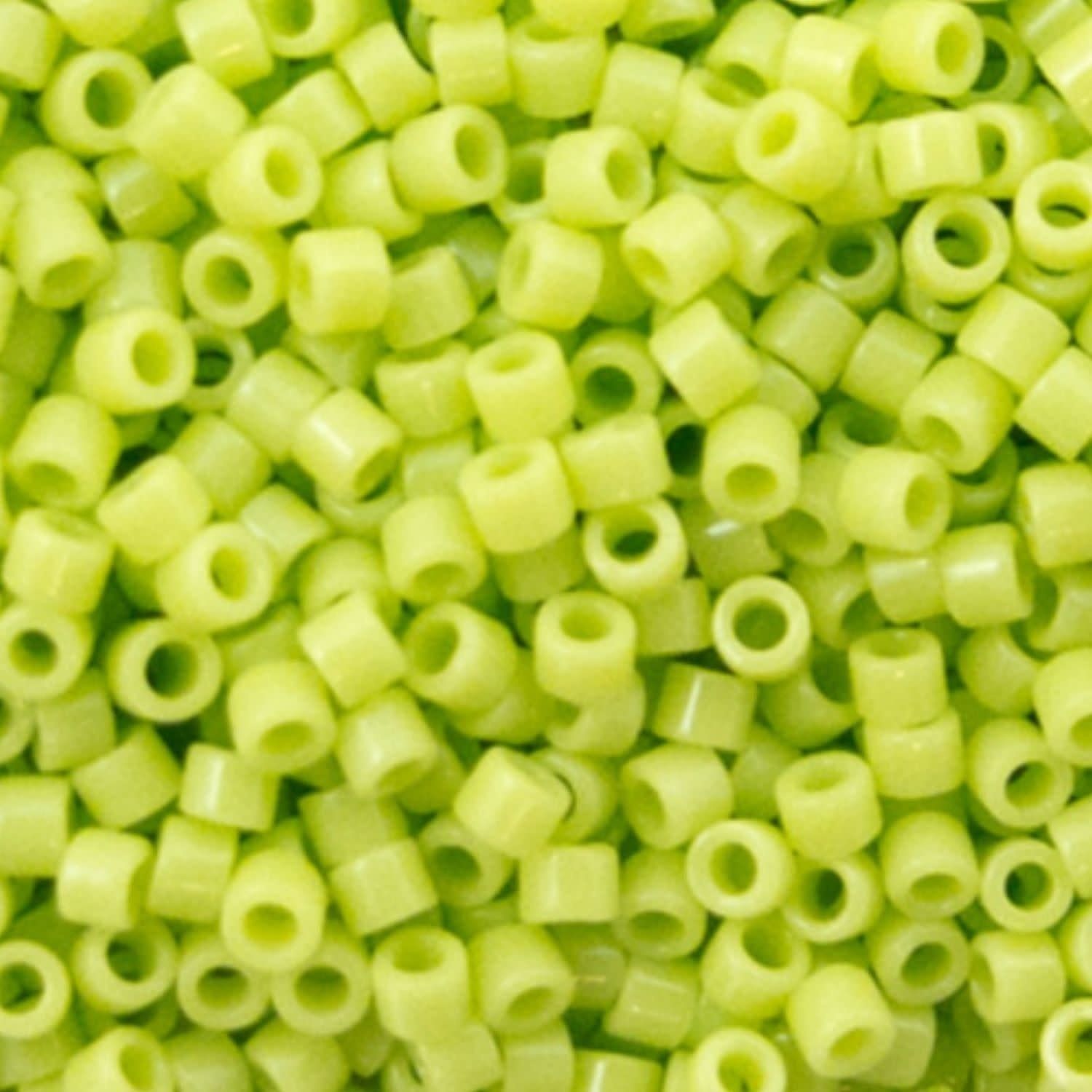 #11 Delica Seed Beads, Opaque Chartreuse Green, DB733-TB, Approx 1440 Beads, 1 two inch tube, 7.2 grams