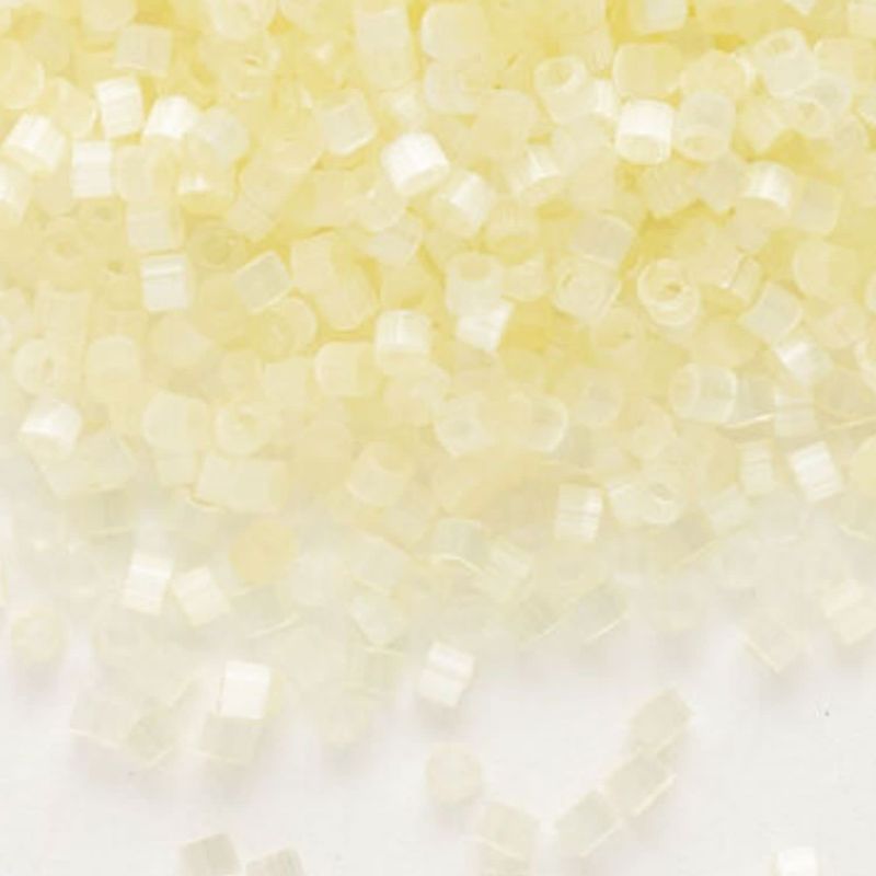 #11 Delica Seed Beads, Satin Silk Light Yellow, DB823-TB, Approx 1440 Beads, 1 two inch tube, 7.2 grams