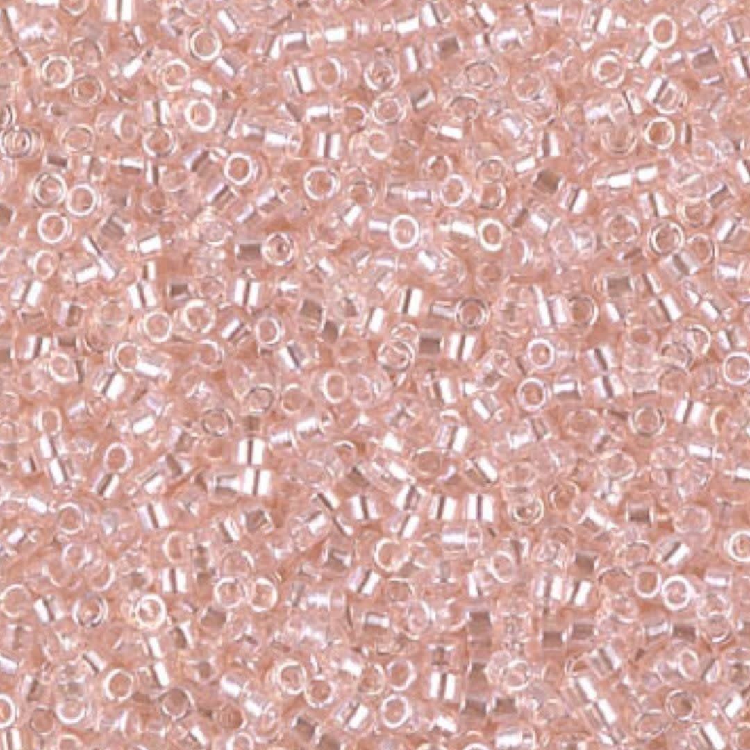 #11 Delica Seed Beads, Pink Mist Transparent Luster, DB1223-TB, Approx 1440 Beads, 1 two inch tube, 7.2 grams