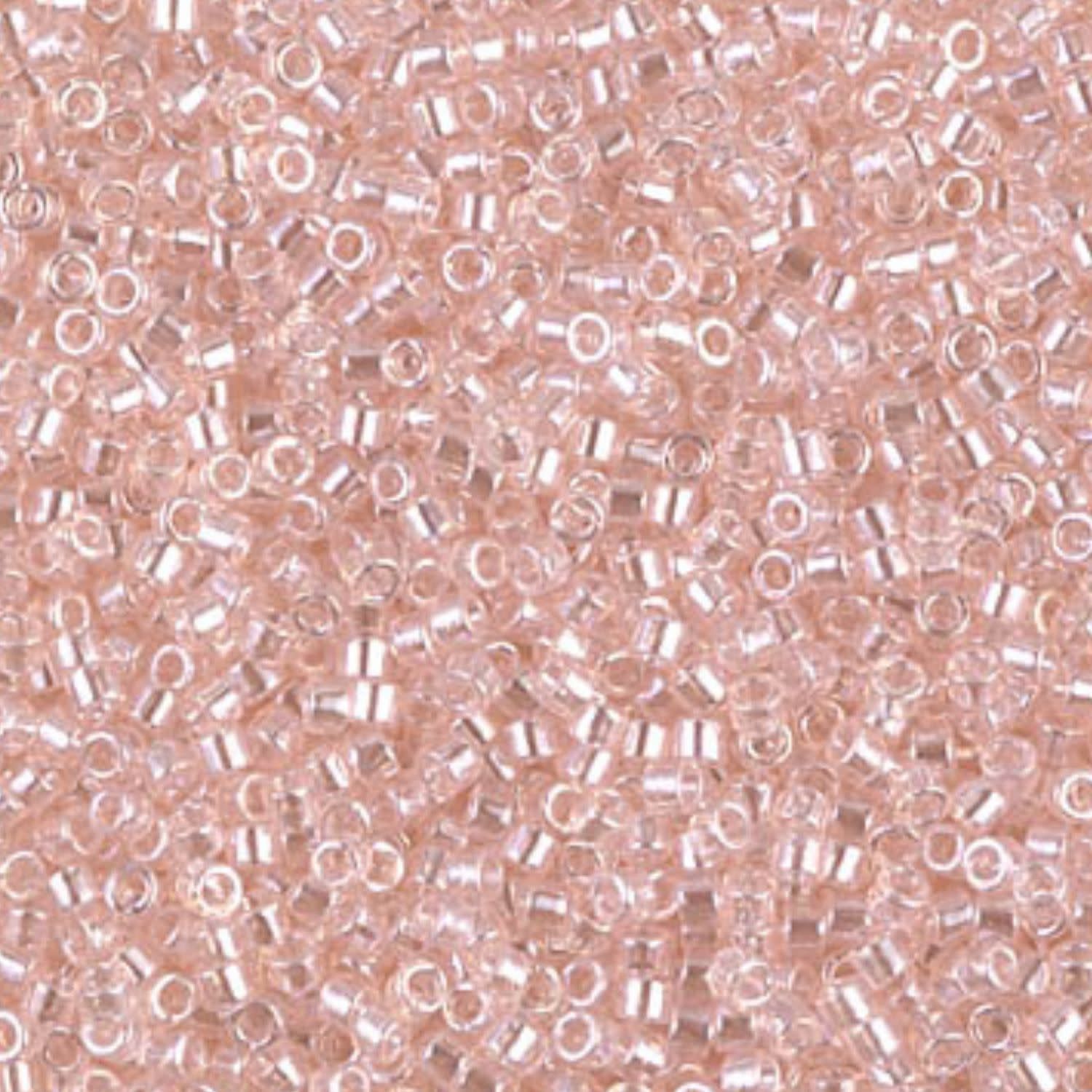 #11 Delica Seed Beads, Pink Mist Transparent Luster, DB1223-TB, Approx 1440 Beads, 1 two inch tube, 7.2 grams