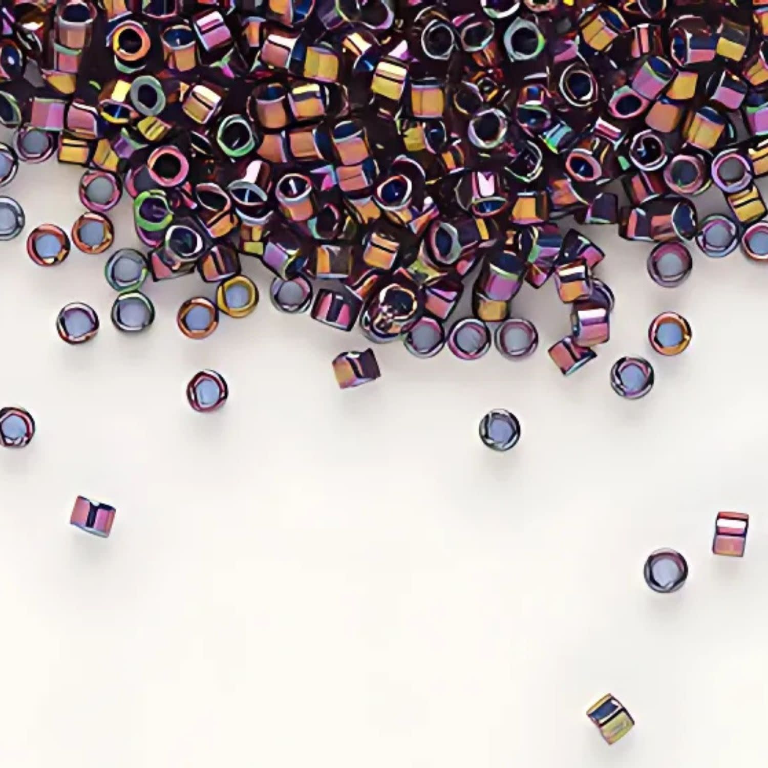 #11 Delica Seed Beads, Transparent Amethyst Gold Iris Luster, DB128-TB, Approx 1440 Beads, 1 two inch tube, 7.2 grams