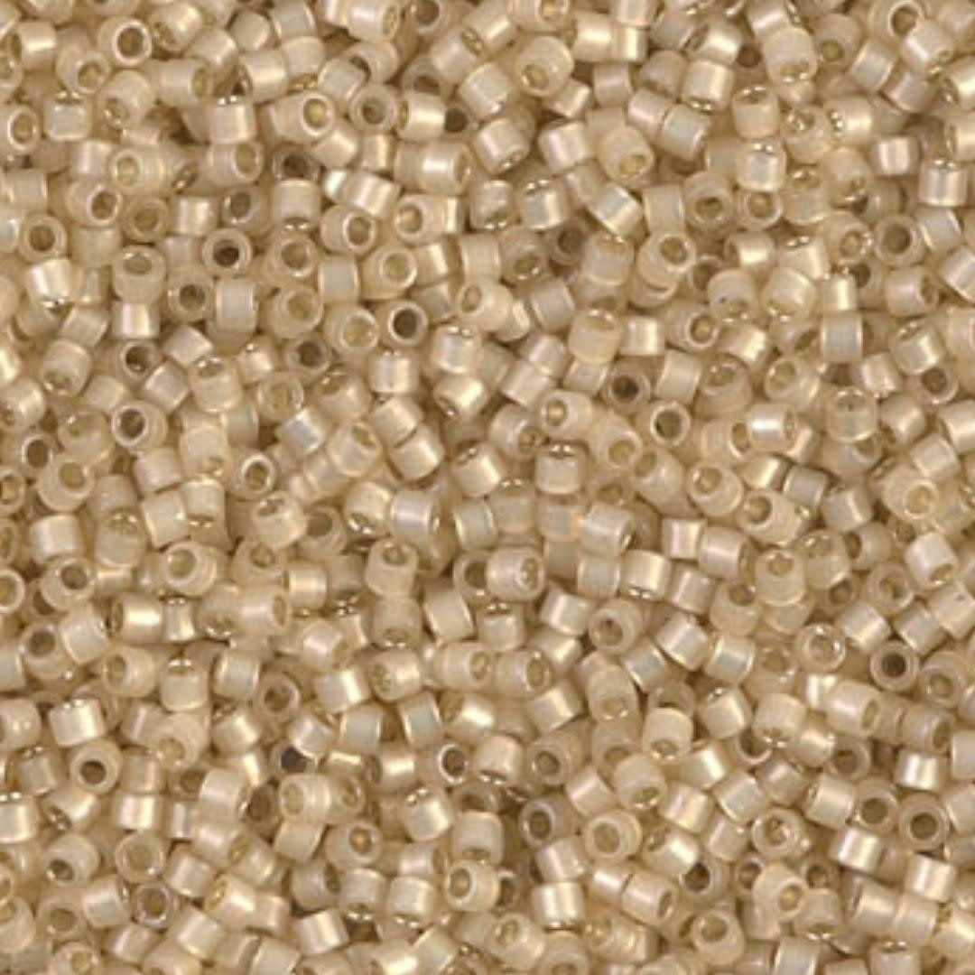 #11 Delica Seed Beads, Silver Lined Light Honey Opal, DB1458-TB, Approx 1440 Beads, 1 two inch tube, 7.2 grams