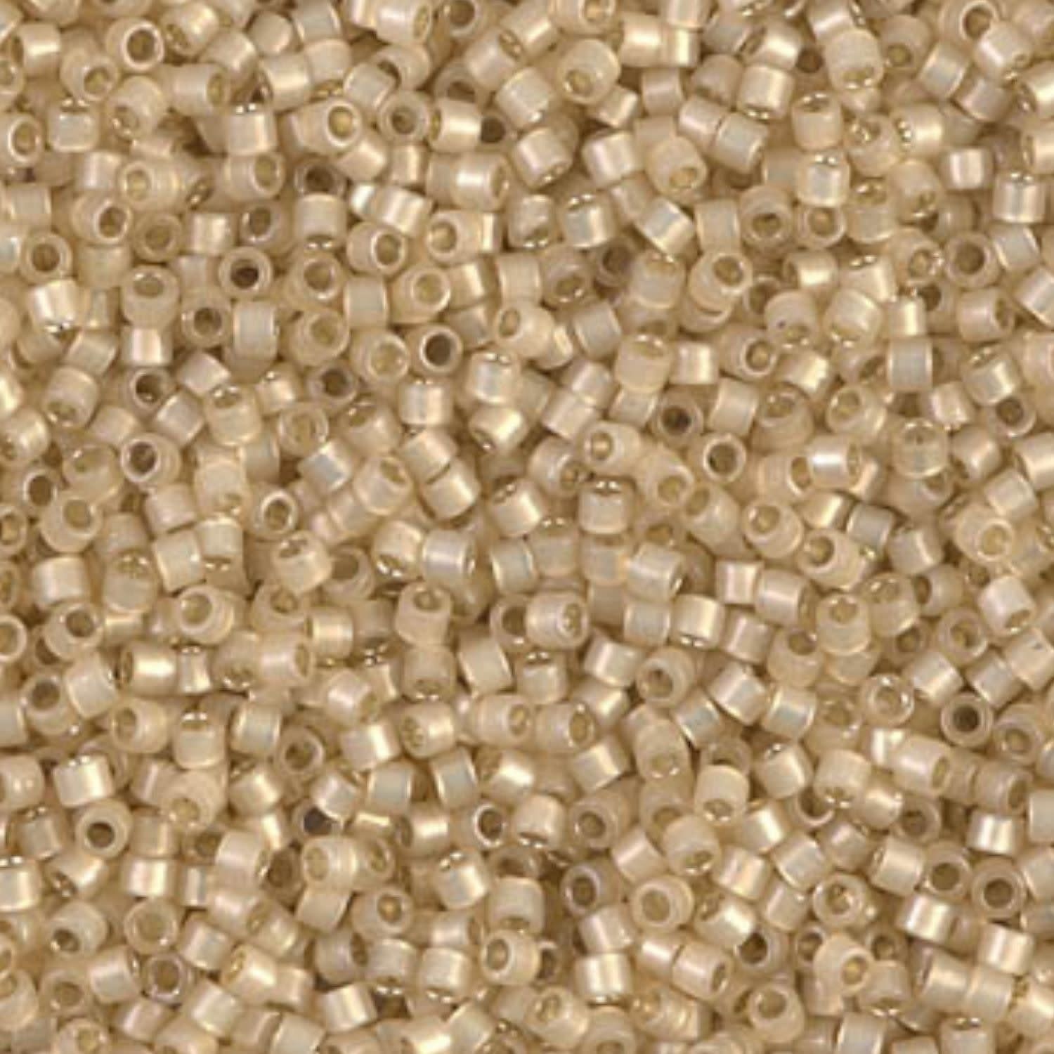 #11 Delica Seed Beads, Silver Lined Light Honey Opal, DB1458-TB, Approx 1440 Beads, 1 two inch tube, 7.2 grams
