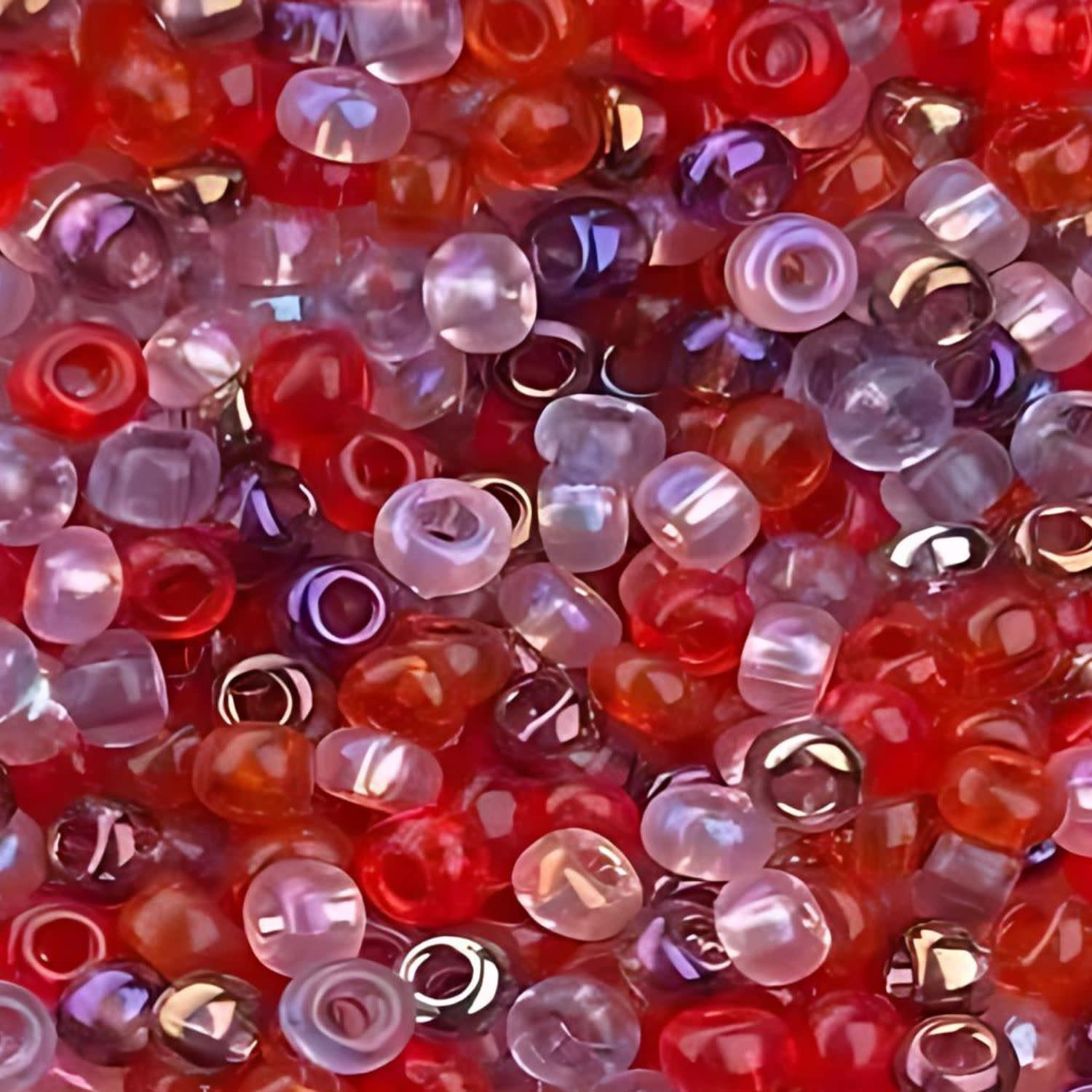 #8 Miyuki Seed Beads - Mix Melon Berry, 8-9MIX10-TB, Approx 858 Beads/22 Grams, 1 five inch tube