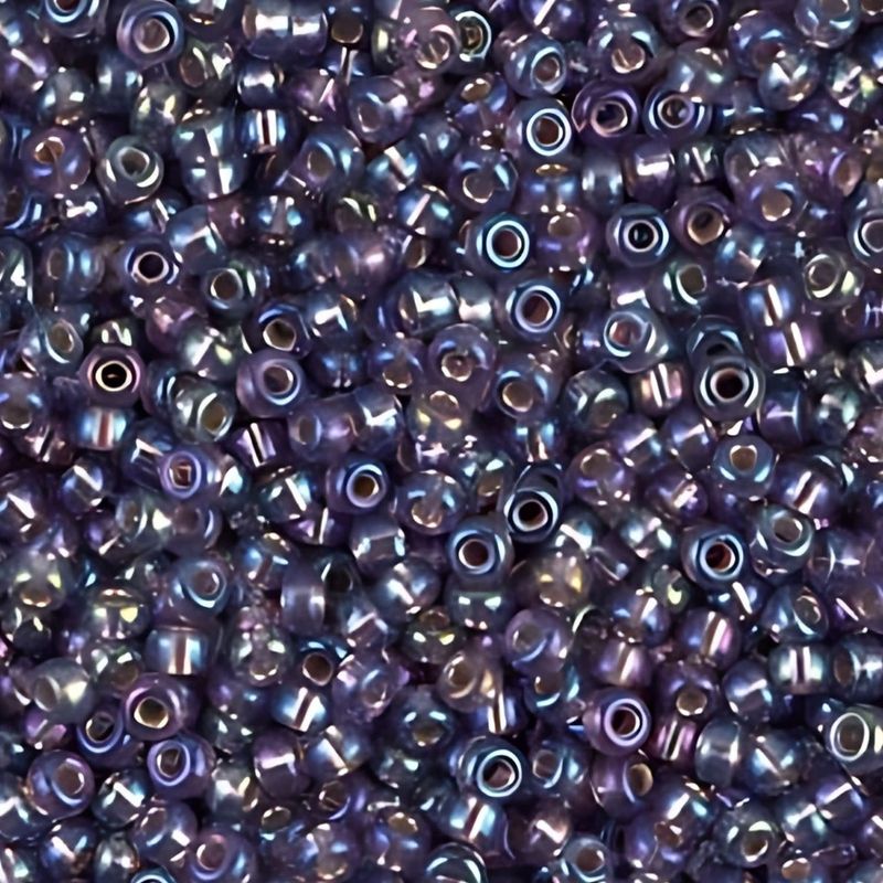 #6 Miyuki Seed Beads - Silver Lined Amethyst  Rainbow/AB, 6-91024-TB, Approx 240 Beads, 1 five inch tube, 20 grams