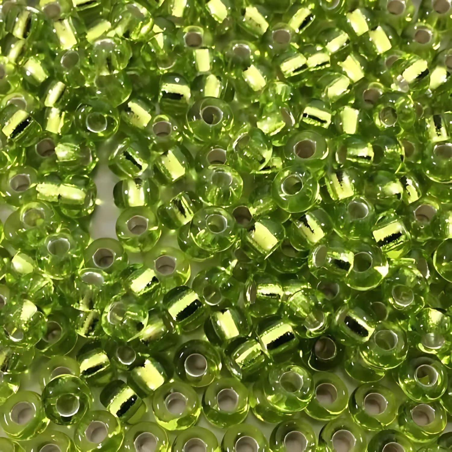 #6 Miyuki Seed Beads - Silver Lined Chartreuse, 6-9143S-TB, Approx 240 Beads, 1 five inch tube, 20 grams