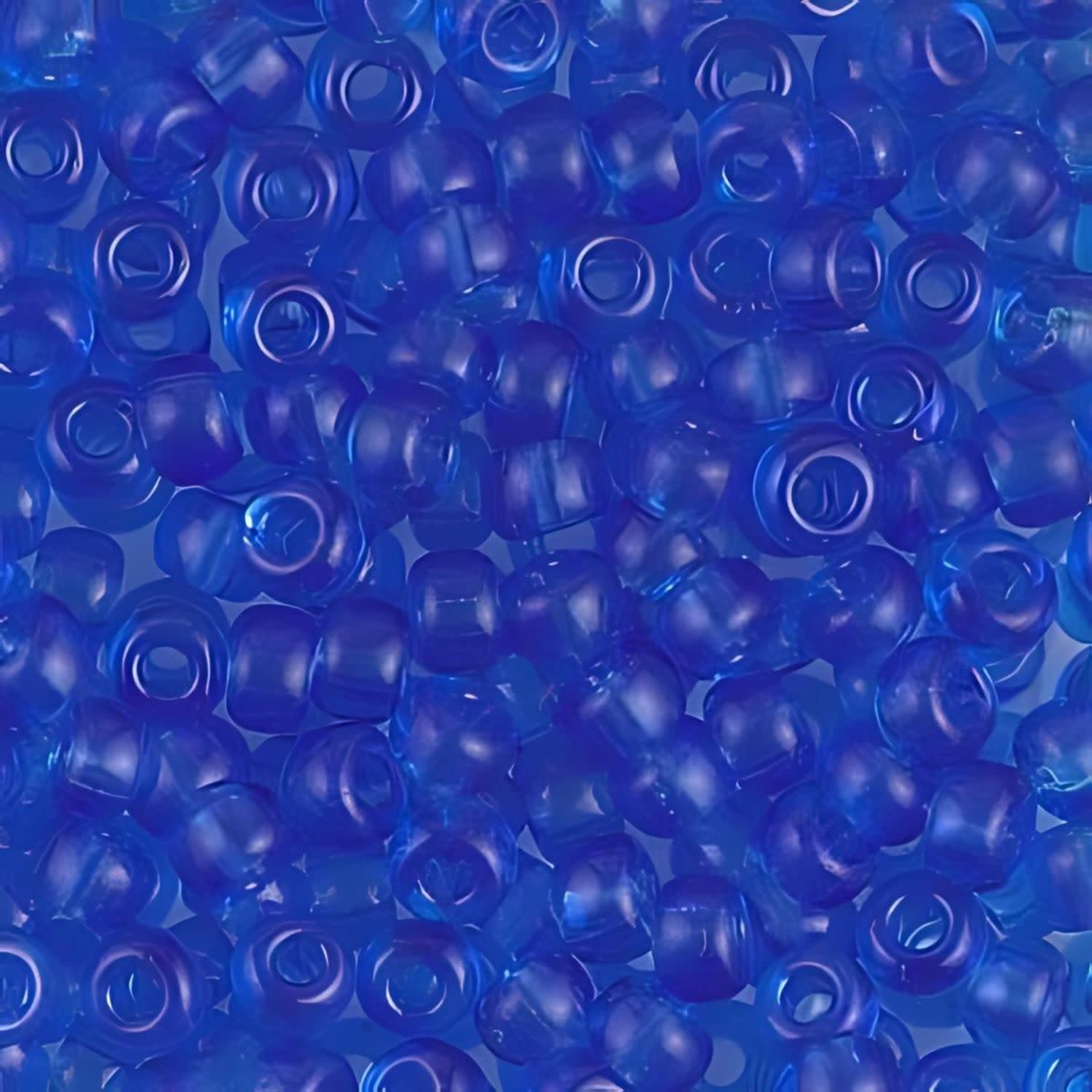 #6 Miyuki Seed Beads - Transparent Sapphire Blue, 6-9150-TB, Approx 240 Beads, 1 five inch tube, 20 grams