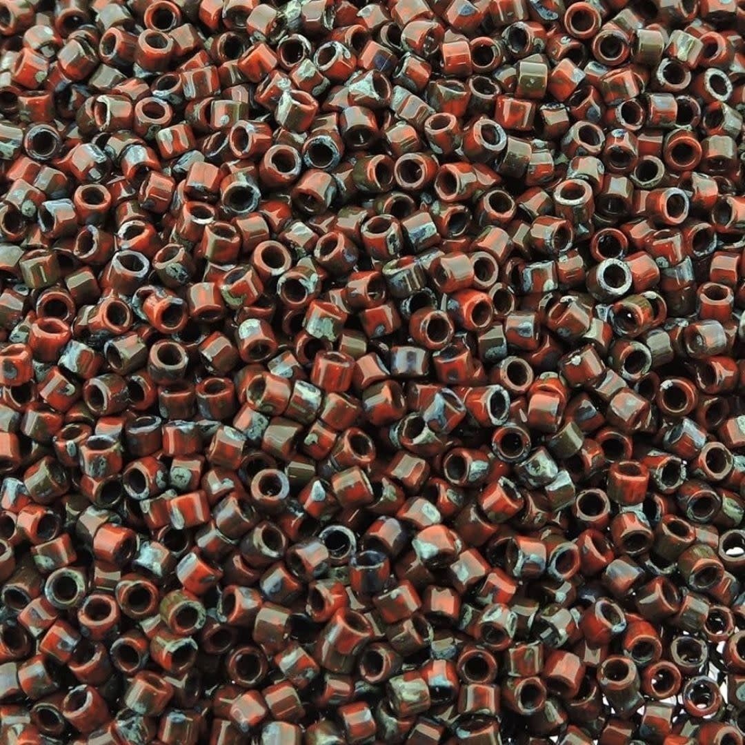 #11 Delica Seed Beads, Picasso Red Garnet Matte, DB2263-TB, Approx 1440 Beads, 1 two inch tube, 7.2 grams