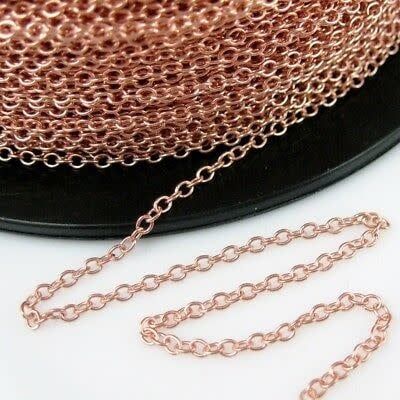 RGP Stainless Steel, Cable Chain, 2x1x0.4mm, 32 Feet. 43gms/1.52oz