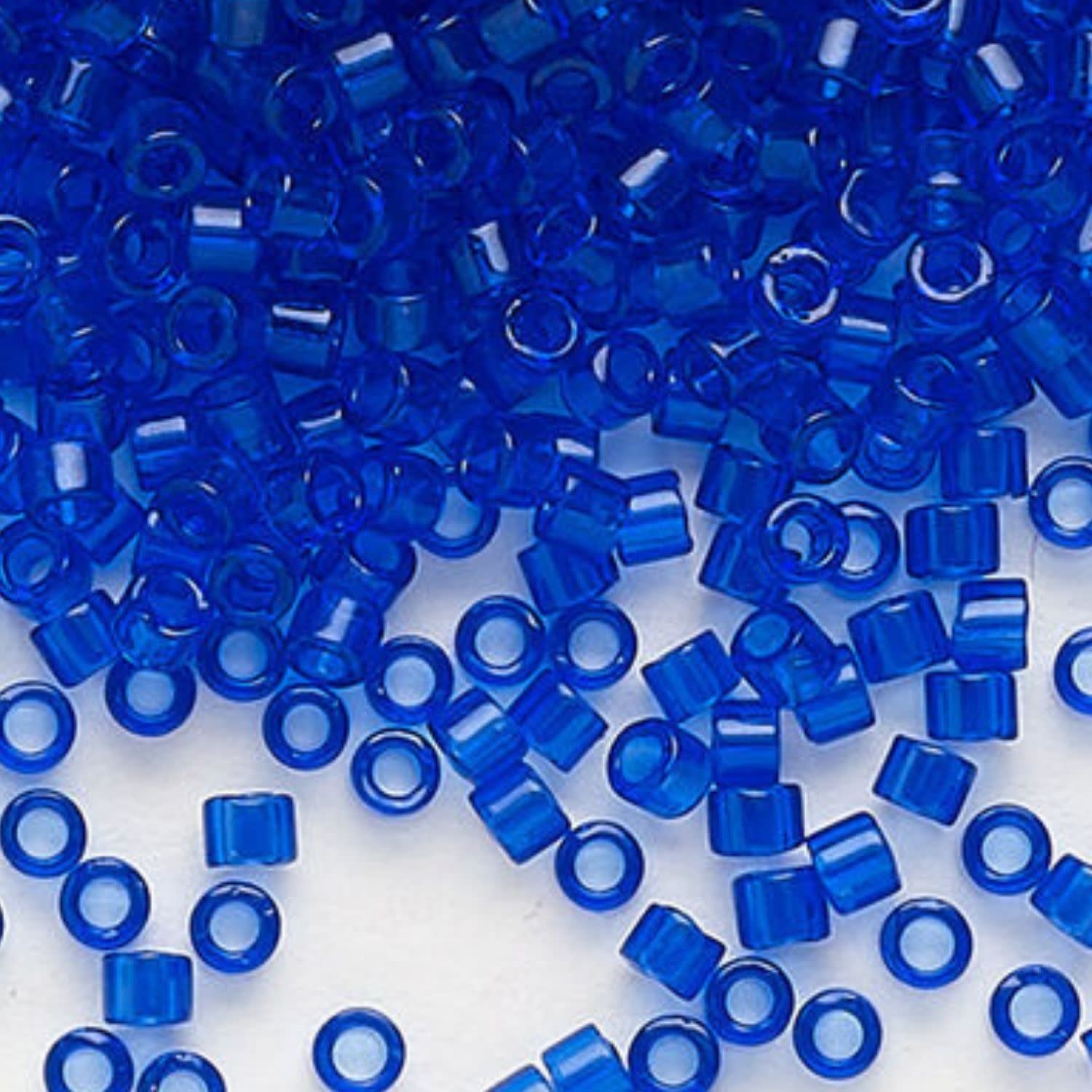 #11 Delica Seed Beads, Transparent Cobalt Blue, DB707-TB, Approx 1440 Beads, 1 two inch tube, 7.2 grams
