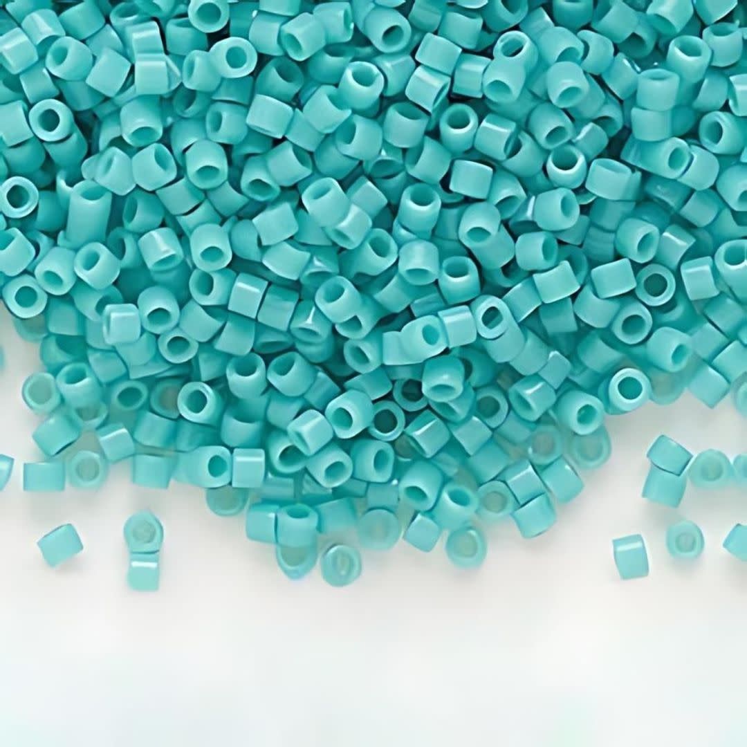 #11 Delica Seed Beads, Opaque Turquoise Green, DB729-TB, Approx 1440 Beads, 1 two inch tube, 7.2 grams
