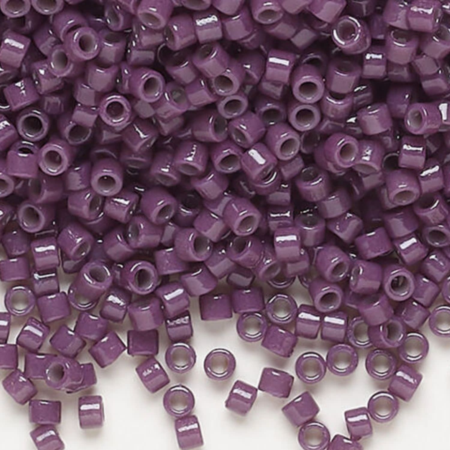 #11 Delica Seed Beads, Duracoat Opaque Dark Purple, DB2360-TB, Approx 1440 Beads, 1 two inch tube, 7.2 grams