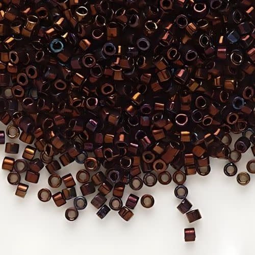 #11 Delica Seed Beads, Metallic Gold Iris, DB1002-TB, Approx 1440 Beads, 1 two inch tube, 7.2 grams