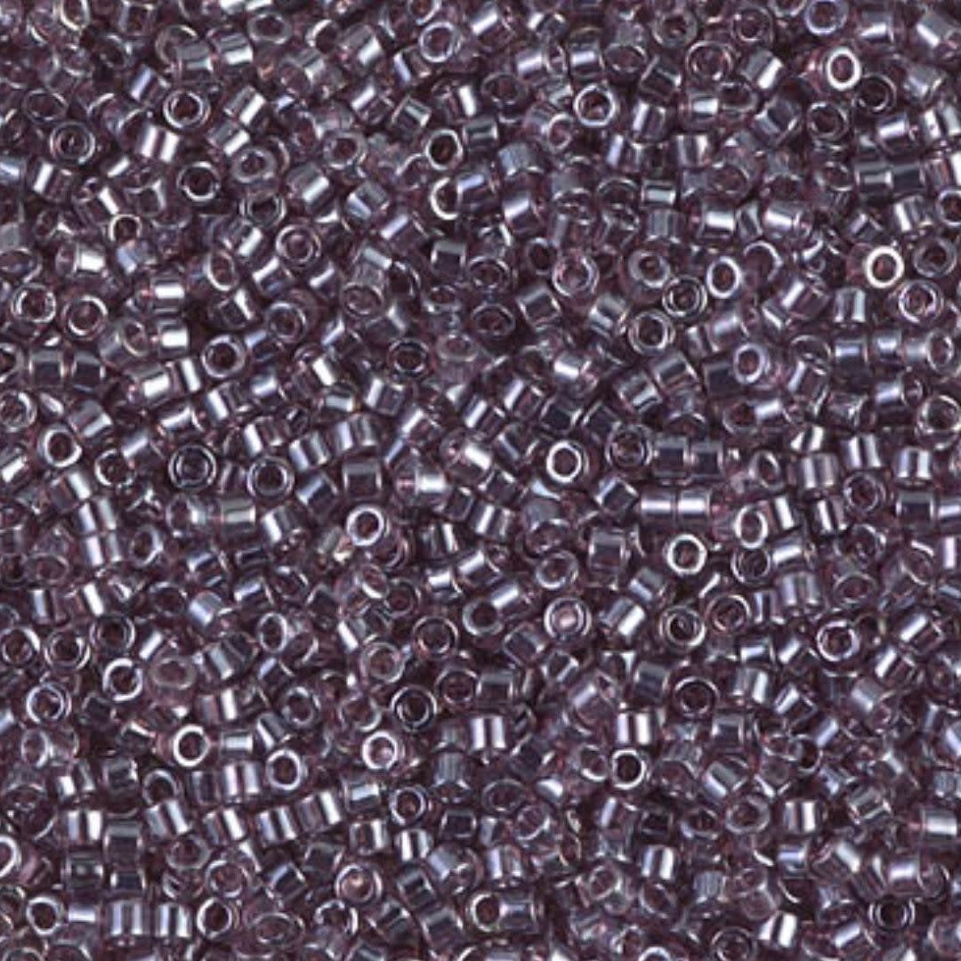 #11 Delica Seed Beads, Mauve Transparent Luster, DB1224-TB, Approx 1440 Beads, 1 two inch tube, 7.2 grams