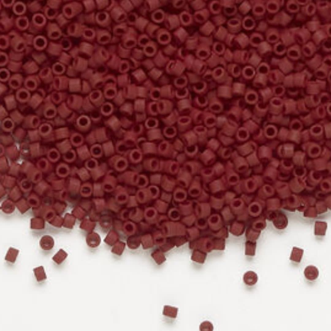 #11 Delica Seed Beads, Matte Opaque Currant, DB1584-TB, Approx 1440 Beads, 1 two inch tube, 7.2 grams