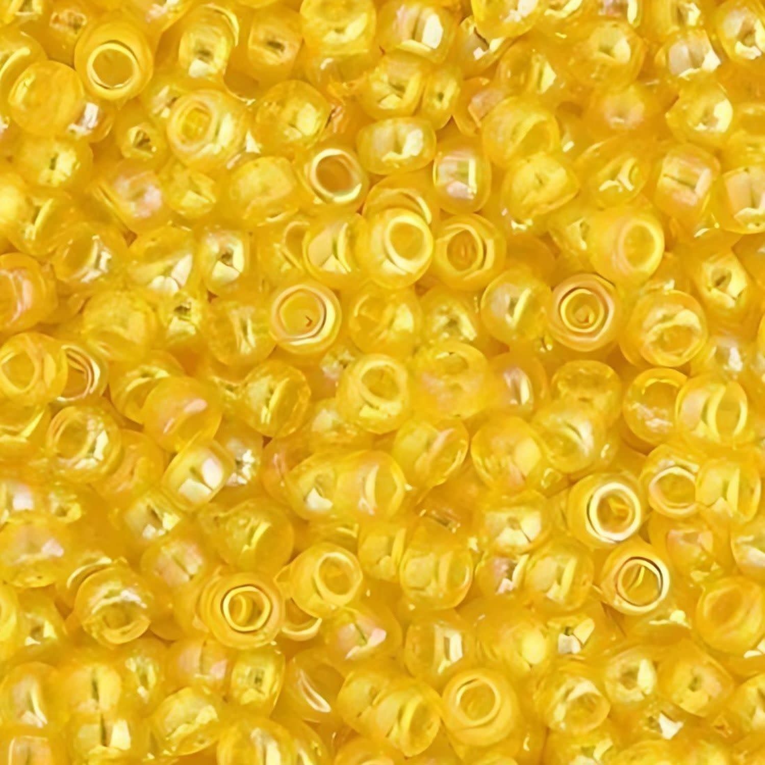 #6 Miyuki Seed Beads - Transparent Yellow, 6-9136-TB, Approx 240 Beads, 1 five inch tube, 20 grams