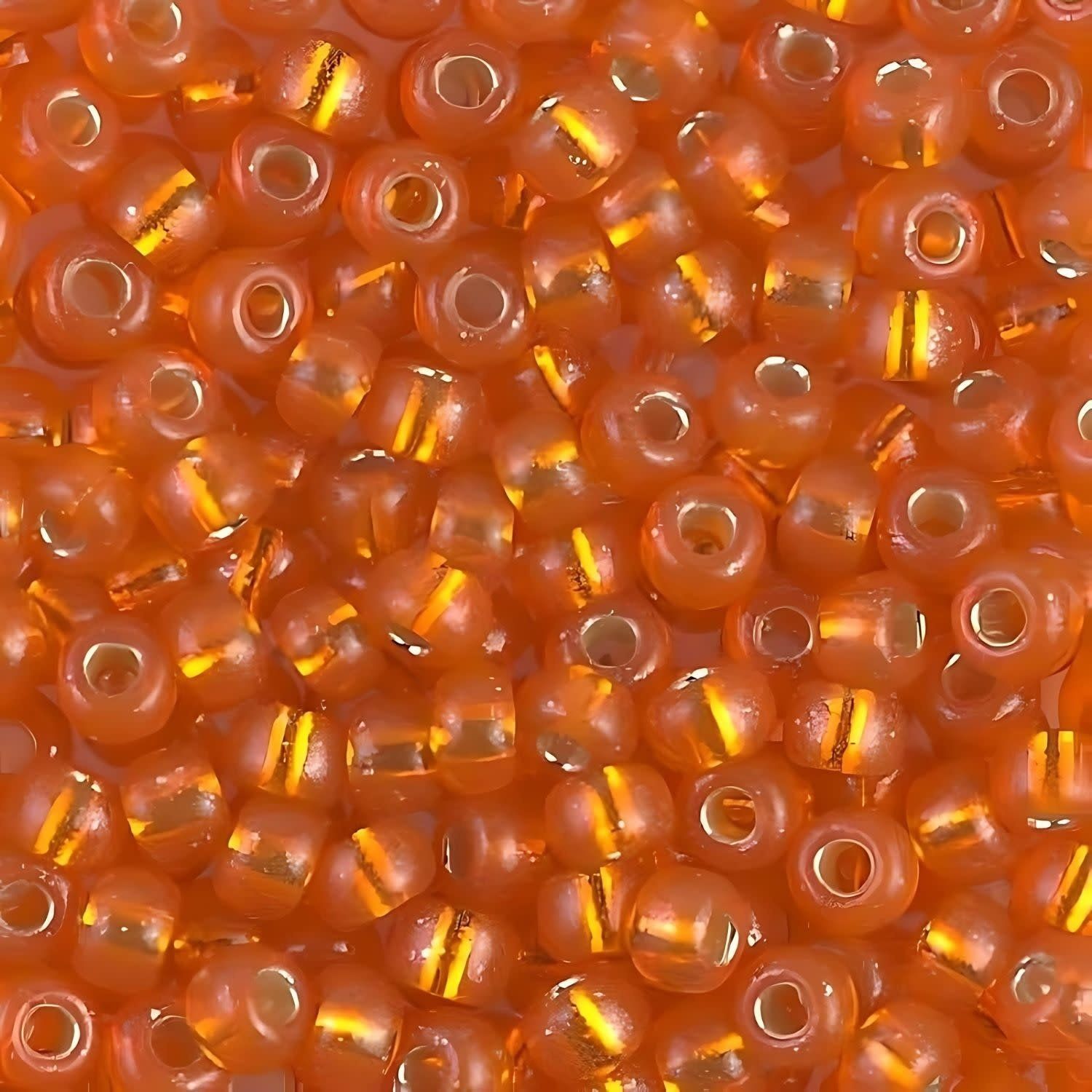 #6 Miyuki Seed Beads - Silver Lined Orange, 6-9138S-TB, Approx 240 Beads, 1 five inch tube, 20 grams