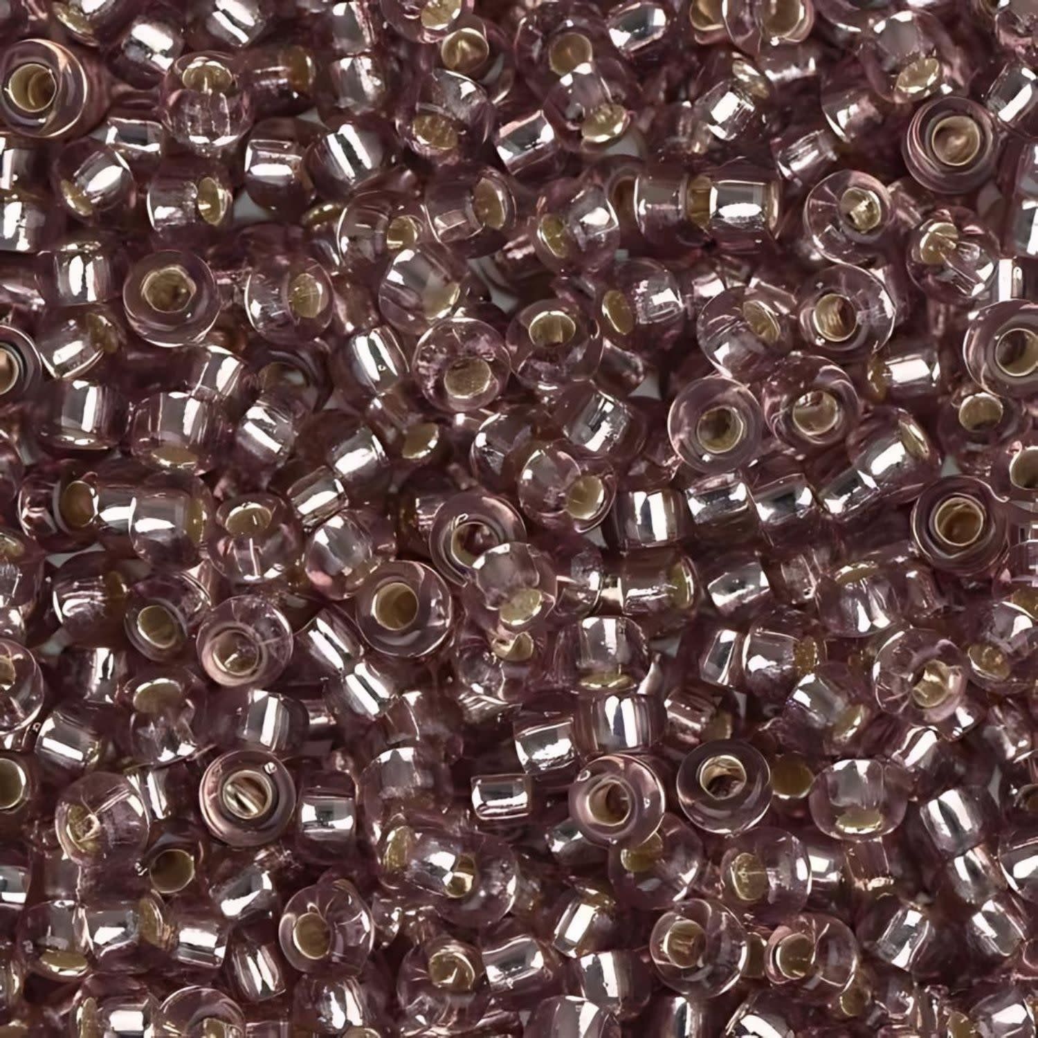 #11 Miyuki Seed Beads - Silver Lined Smoky Amethyst Ab, 11-91012-TB, Approx 24 Grams, 1 five inch tube