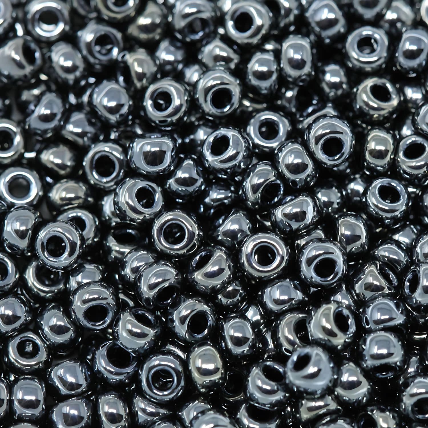 #8 Miyuki Seed Beads - Gunmetal Dark Grey, 8-9451-TB, Approx 858 Beads/22 Grams, 1 five inch tube