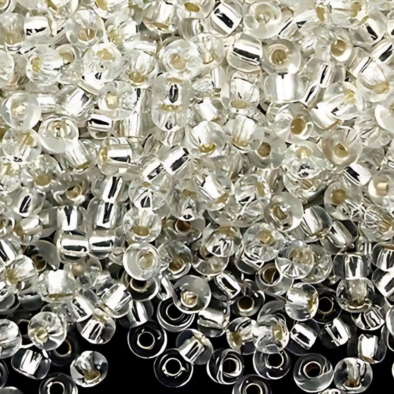 #6 Miyuki Seed Beads - Silver Lined Crystal, 6-9131S-TB, Approx 240 Beads, 1 five inch tube, 20 grams