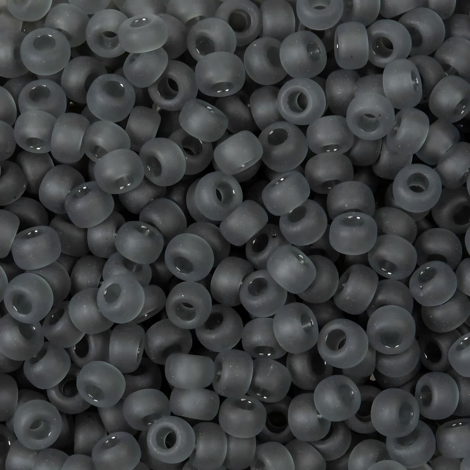 #6 Miyuki Seed Beads - Matte Transparent Grey, 6-9152F-TB, Approx 240 Beads, 1 five inch tube, 20 grams