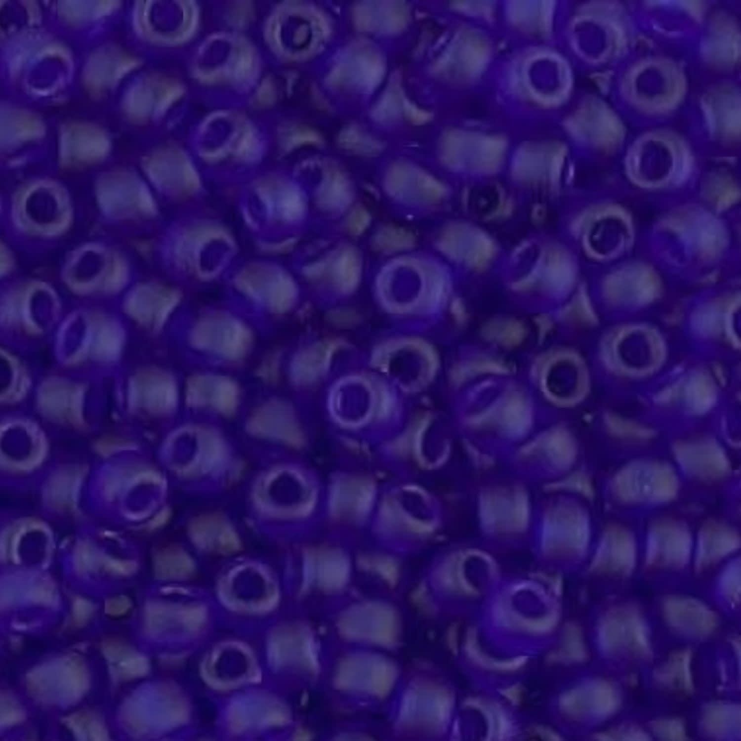 #6 Miyuki Seed Beads - Matte Transparent Cobalt Blue, 6-9151F-TB, Approx 240 Beads, 1 five inch tube, 20 grams