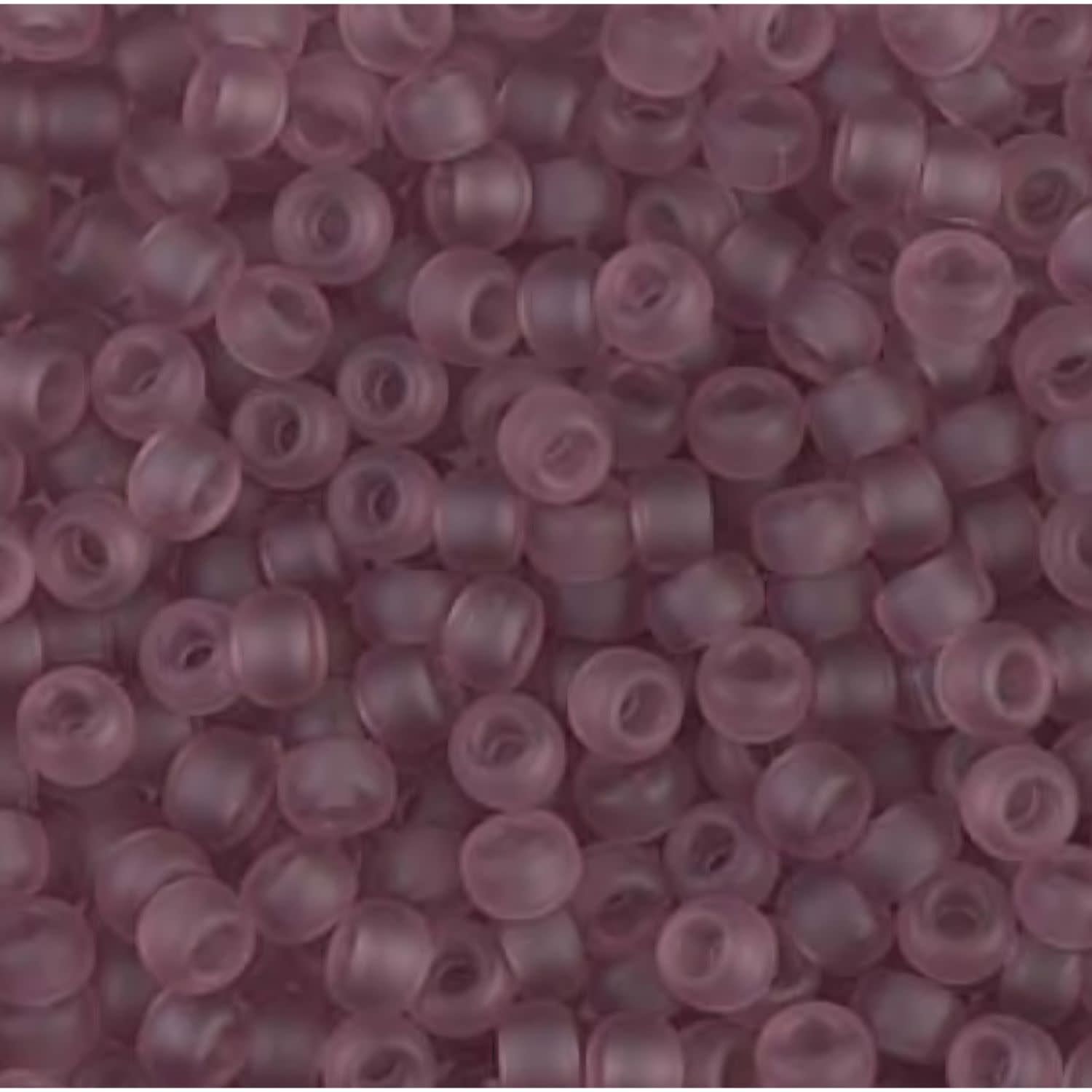 #6 Miyuki Seed Beads - Matte Transparent Smoky Amethyst, 6-9142F-TB, Approx 240 Beads, 1 five inch tube, 20 grams