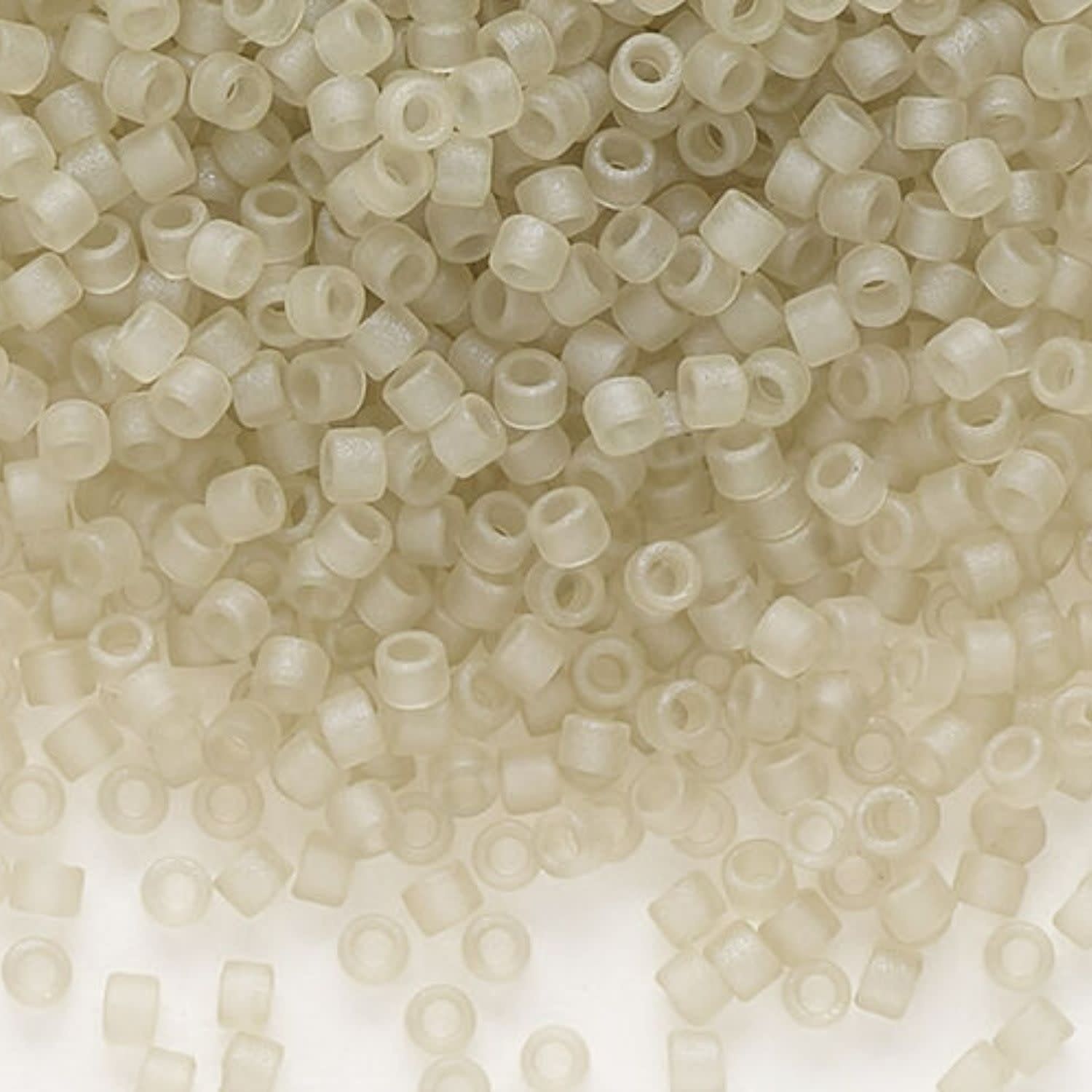 #11 Delica Seed Beads, Matte Transparent Oyster, DB383-TB, Approx 1440 Beads, 1 two inch tube, 7.2 grams