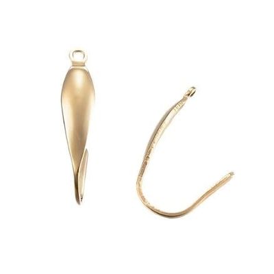 GP Stainless Steel Ear-Wires, Earring Hooks, 10pcs, 20x4.5mm, Hole 1.3mm, 11gms/0.39oz