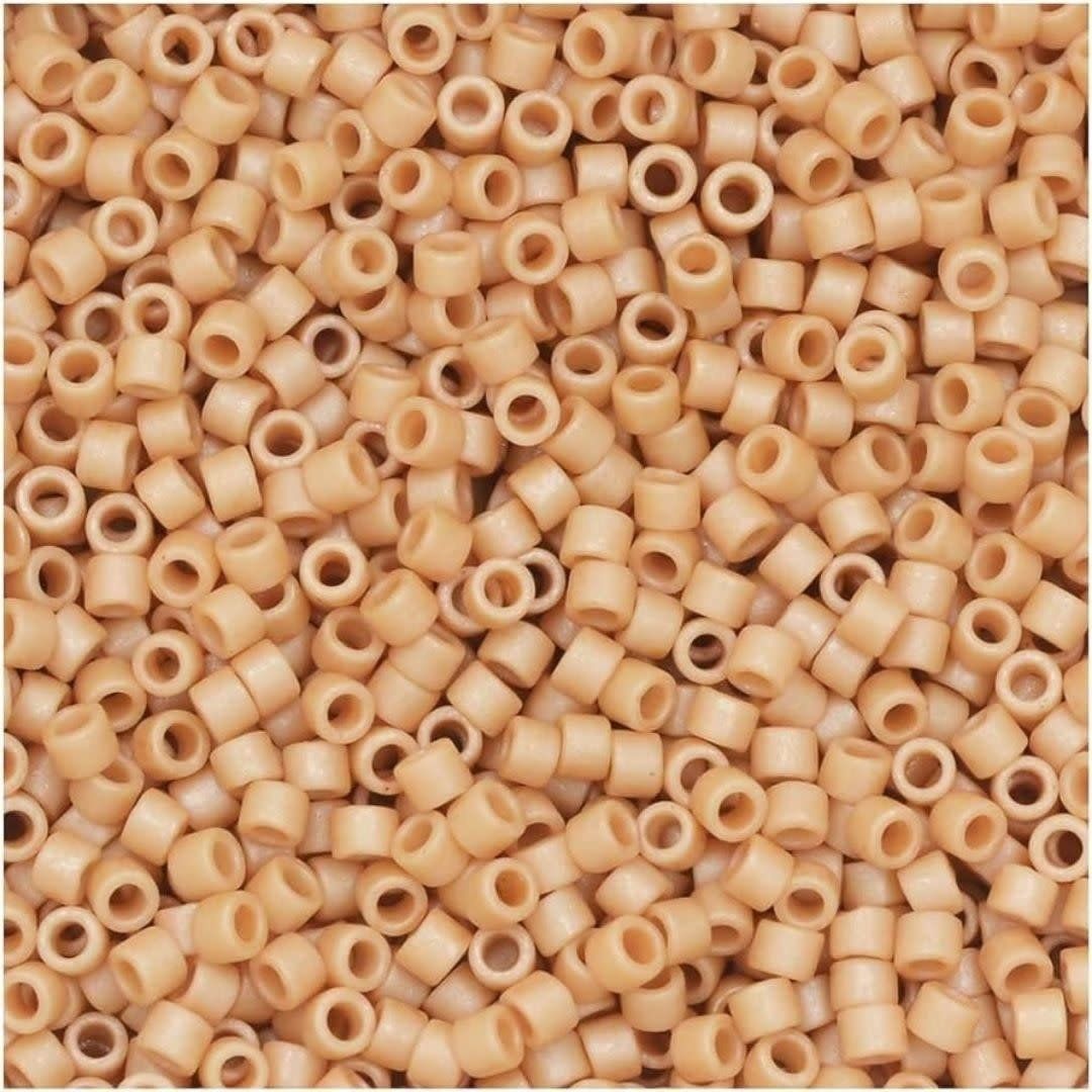 #11 Delica Seed Beads, Matte Opaque Light Terracotta, DB389-TB, Approx 1440 Beads, 1 two inch tube, 7.2 grams