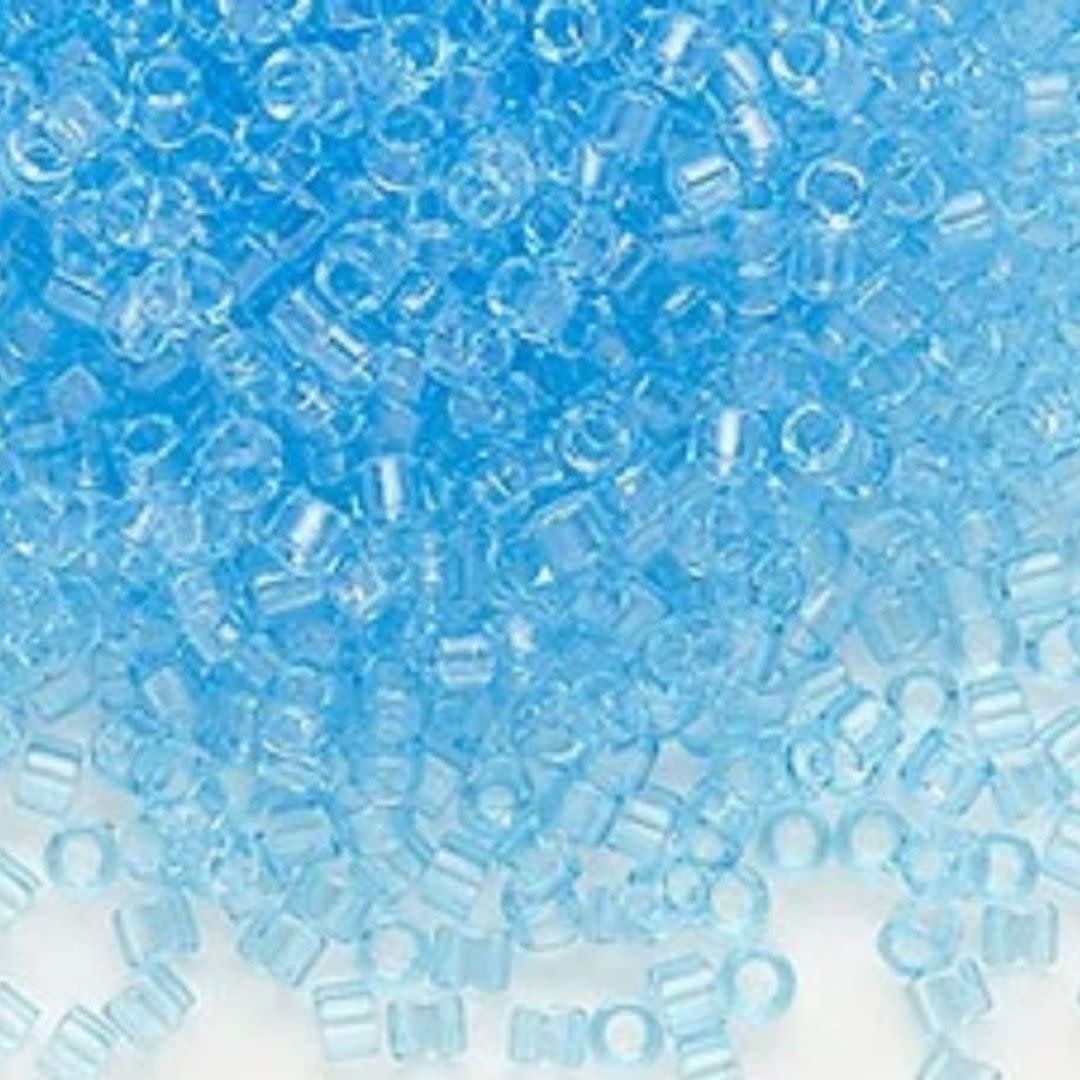 #11 Delica Seed Beads, Transparent Aqua Blue, DB706-TB, Approx 1440 Beads, 1 two inch tube, 7.2 grams