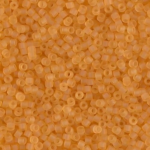 #11 Delica Seed Beads, Matte Transparent Topaz, DB742-TB, Approx 1440 Beads, 1 two inch tube, 7.2 grams