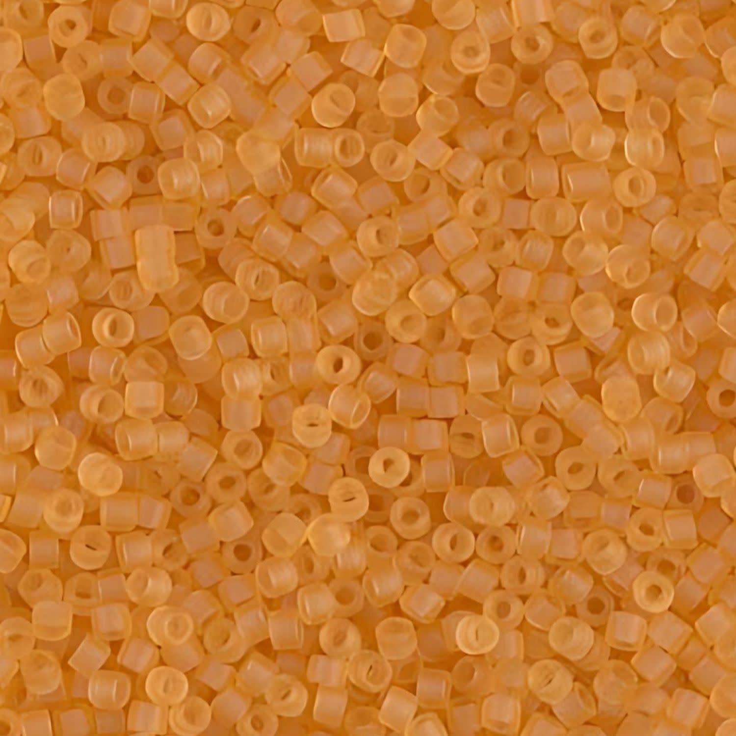 #11 Delica Seed Beads, Matte Transparent Topaz, DB742-TB, Approx 1440 Beads, 1 two inch tube, 7.2 grams