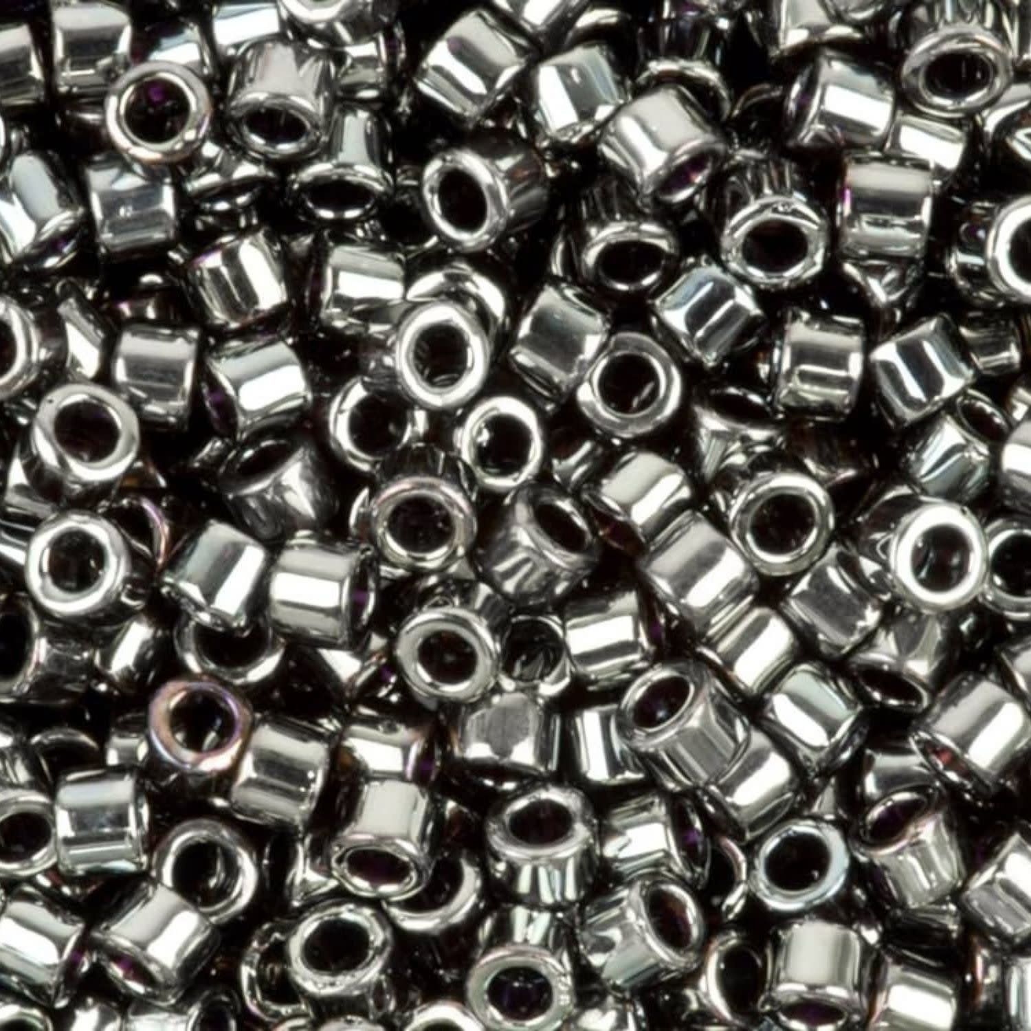 #11 Delica Seed Beads, Galvanized Tarnished Silver, DB254-TB, Approx 1440 Beads, 1 two inch tube, 7.2 grams