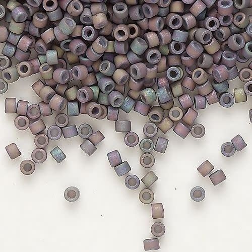 #11 Delica Seed Beads, Matte Metallic Thistle Ab/Rainbow, DB1067-TB, Approx 1440 Beads, 1 two inch tube, 7.2 grams