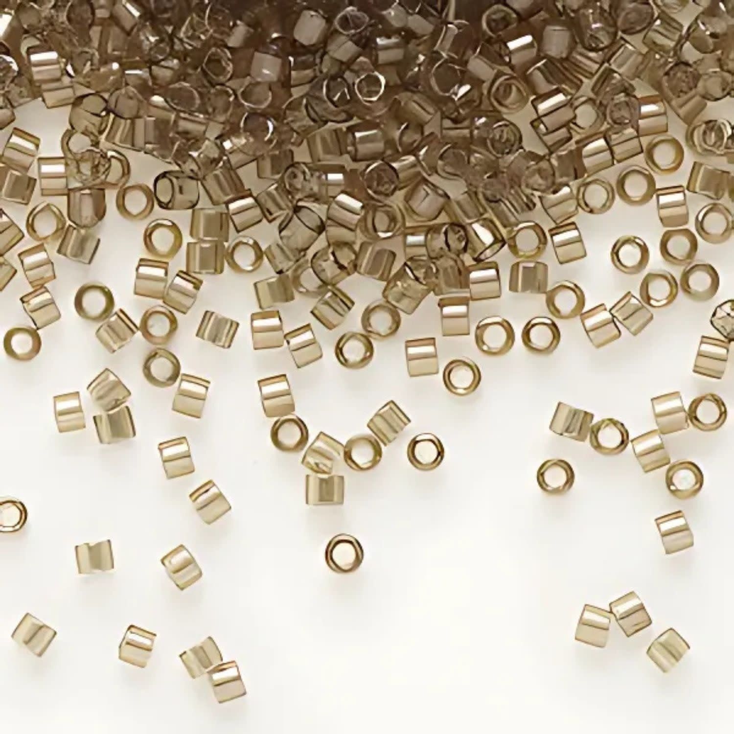 #11 Delica Seed Beads, Grey Olive Green Transparent Luster, DB123-TB, Approx 1440 Beads, 1 two inch tube, 7.2 grams