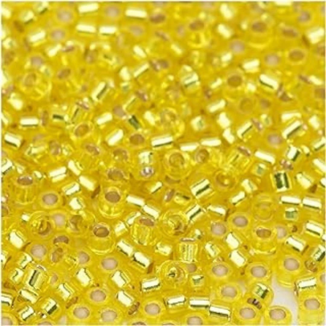 #11 Delica Seed Beads, Silver Lined Yellow, DB145-TB, Approx 1440 Beads, 1 two inch tube, 7.2 grams